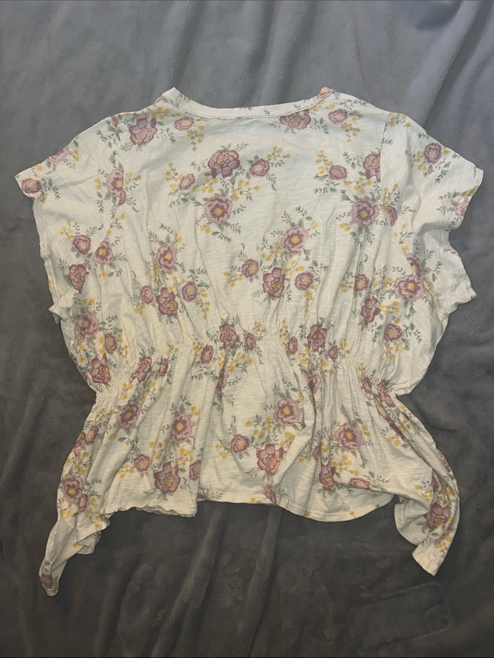 Festi White Floral Peplum Blouse - Picture 4 of 5